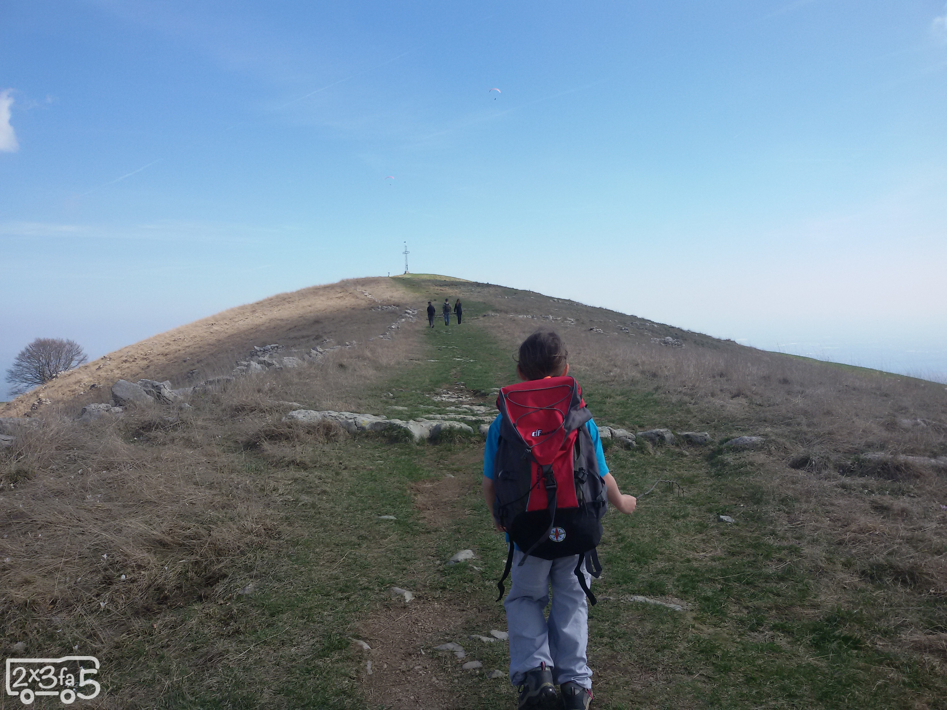 Monte Linzone con bambini