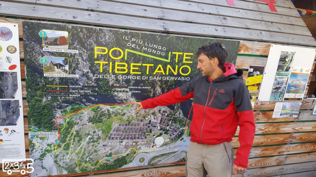 Ponte Tibetano Cesana Claviere coi bambini