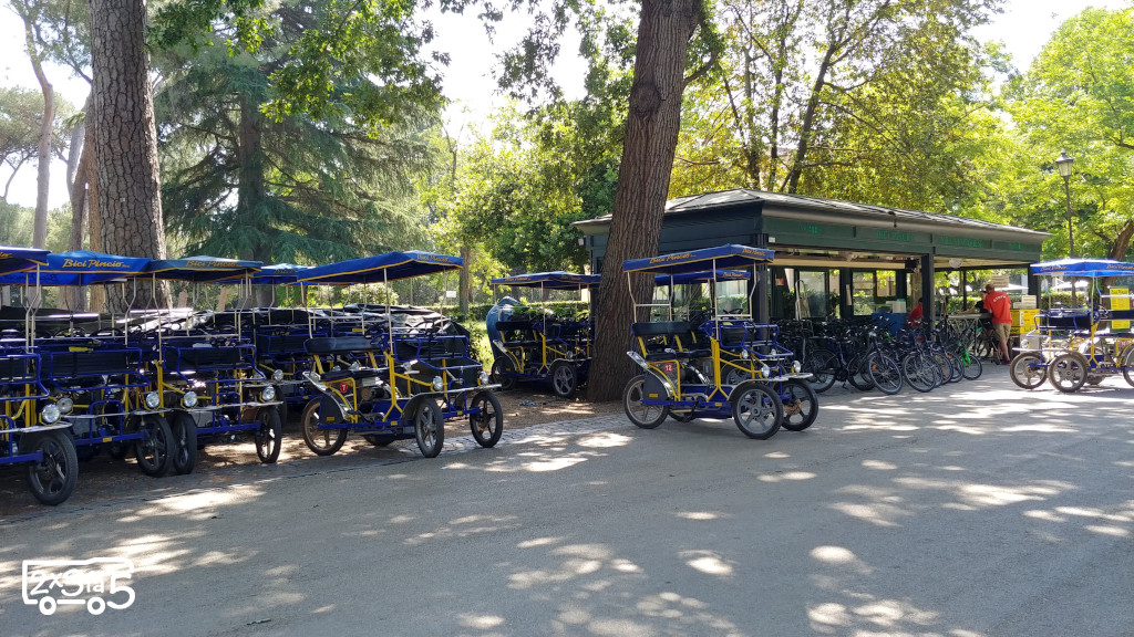 Risciò Villa Borghese Roma con adolescenti