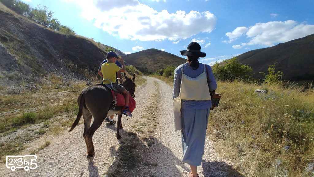 Trekking con gli asini per famiglie in Abruzzo Bradamante teatro Trekking con gli asini per famiglie in Abruzzo