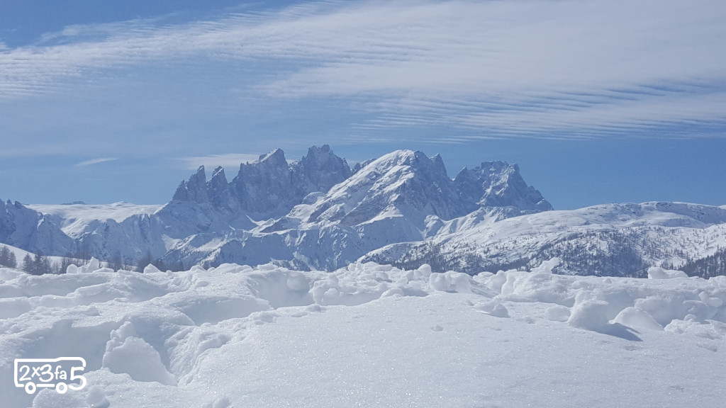 Passo San Pellegrino in camper in inverno