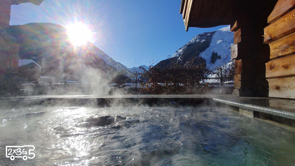 Spa le Bois Cogne Cogne in camper in inverno