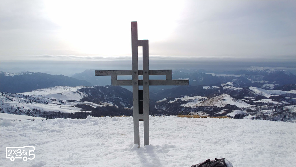 Cima di Piazzo Croce Salire sulla Sodadura in inverno