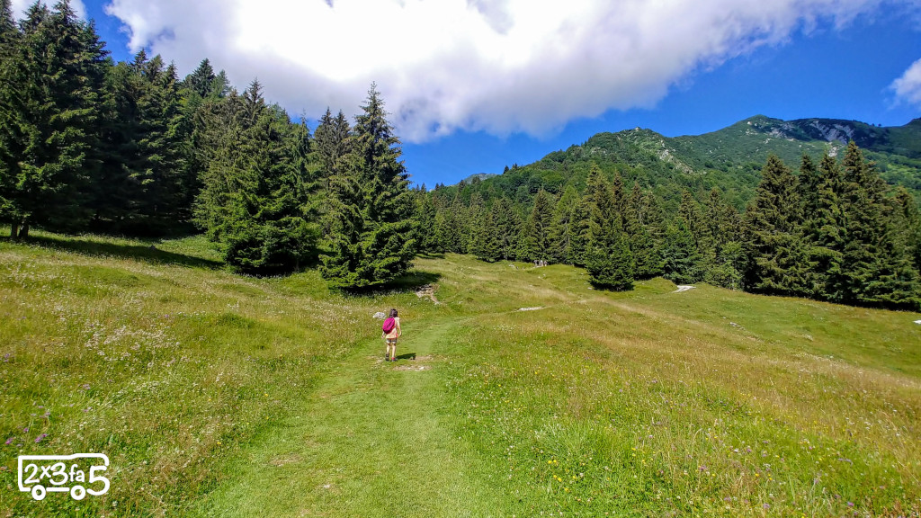 Trekking ad un lago alpino sentiero bambini Trekking ad un lago alpino